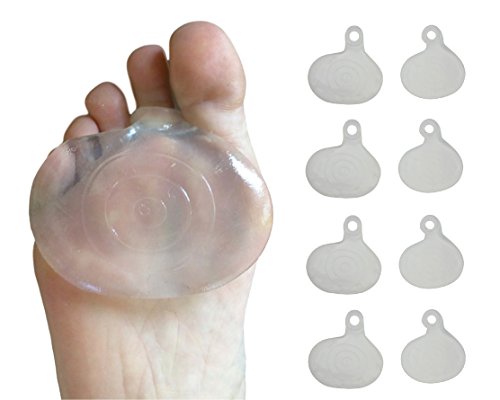 8 Pieces Top Ball of Foot Gel Pad Metatarsal Forefoot Cushion Insert Pain Relief Set Quirky Weird Practical Birthday Gift Idea Her Him Women Men Grandparent