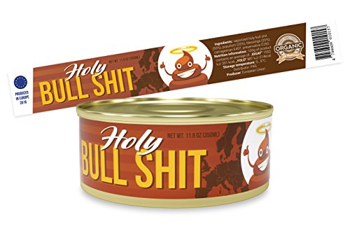 GAG Can of Bull Shit – Tired of eating someone else’s BS? – Unique Fun GAG gift for Friends, Mom, Dad, Birthday Girl, Boy – Funny Prank Gift, fun and hilarious present idea 11.8 oz