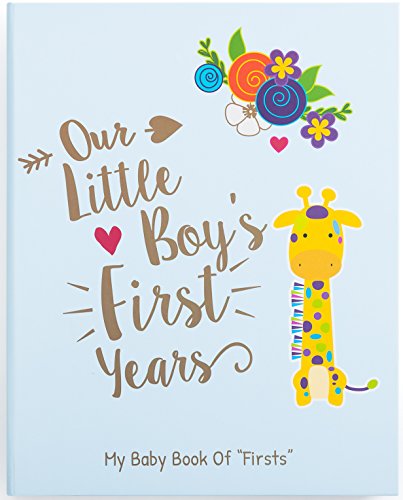 Ronica Memory Book for Baby Boy – Photo Album, Easy to Use Keepsake Scrapboook