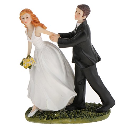 MonkeyJack Humorous Cake Topper Reluctant Bride Wedding Day Groom Novelty Fun Gag Gifts